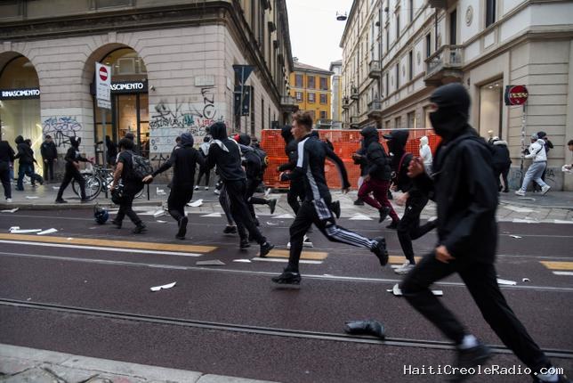 À Milan aussi, les manifestations dégénèrent en violences et en pillages