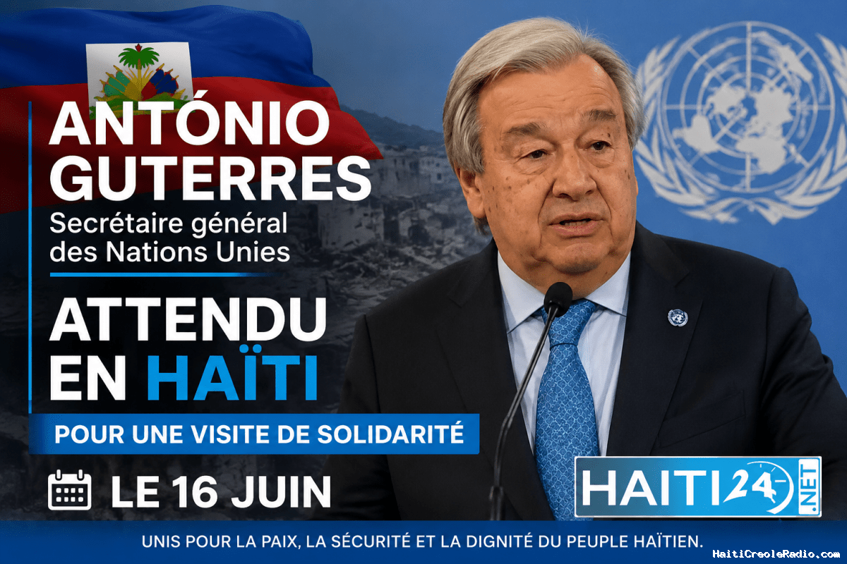 António Guterres attendu en Haïti pour une visite de solidarité le 16 juin