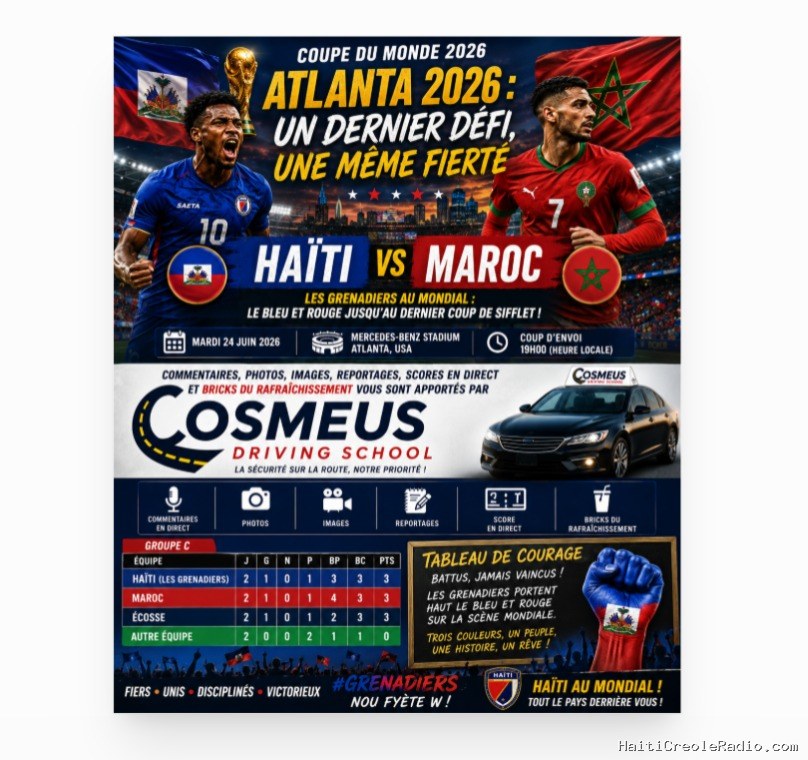 Atlanta — Haïti–Maroc : les onze Grenadiers pressentis pour défendre une dernière fois les couleurs nationales au Mondial 2026