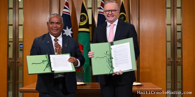 Australie et Vanuatu signent un accord excluant toute base militaire étrangère dans l’archipel, la Chine met en garde contre tout « jeu géopolitique » dans la région