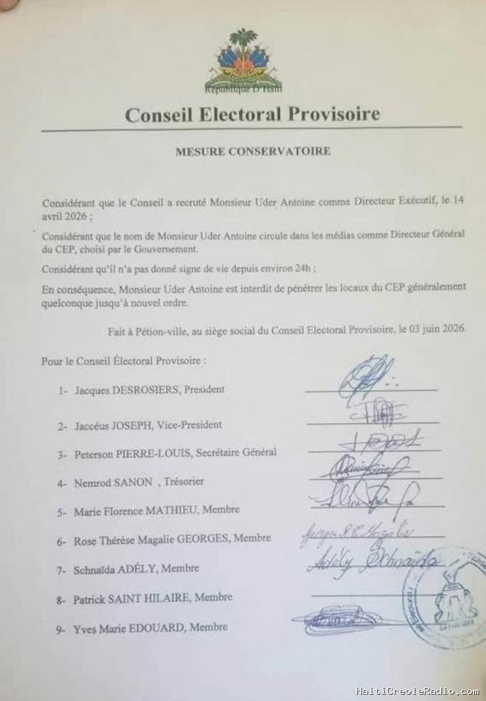 CEP : le Conseil électoral a lui-même creusé le trou de son effacement en acceptant le projet référendum-bidon de Fils-Aimé