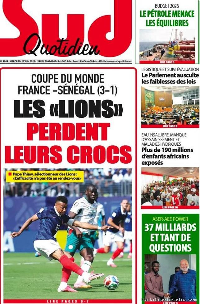 Coupe du monde : les regrets du Sénégal après sa défaite face à la France