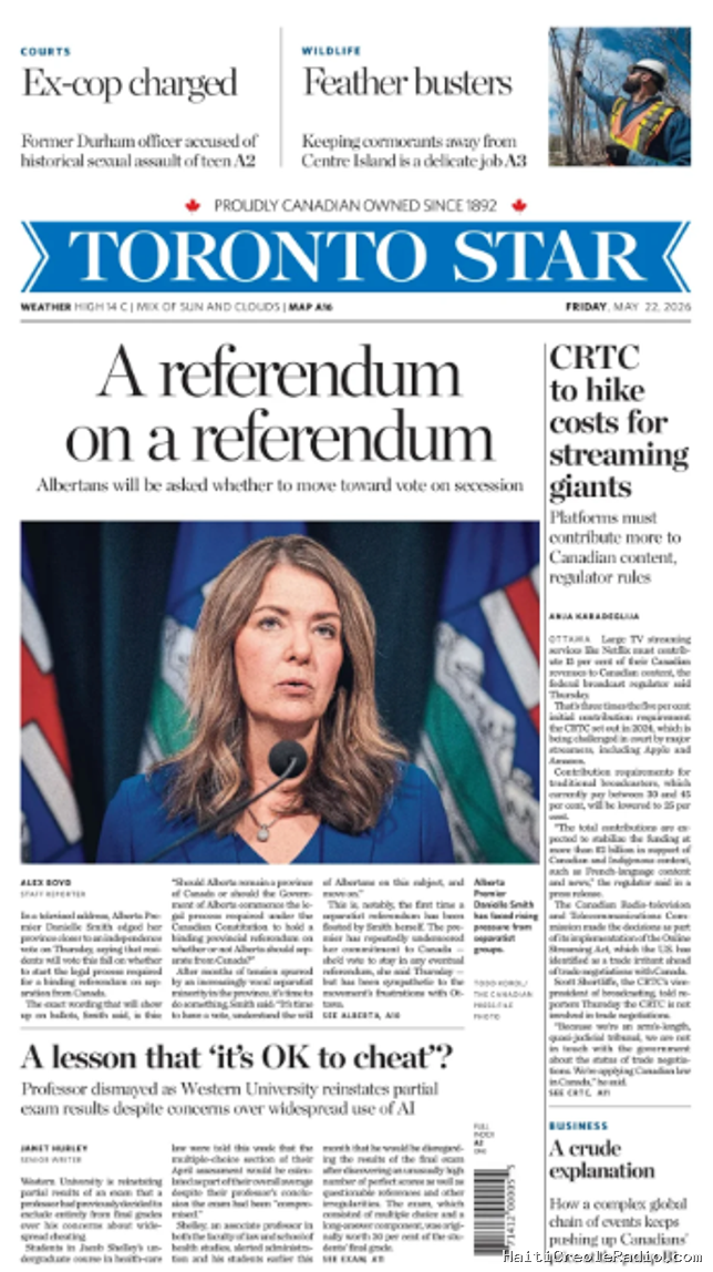 En Alberta, un “référendum sur le référendum” pour se séparer du Canada