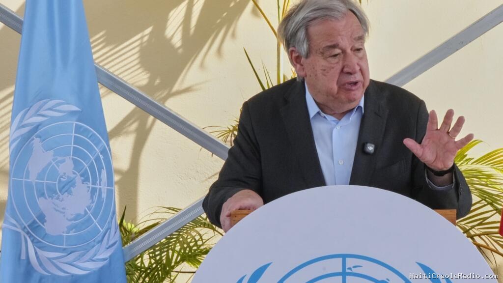 En visite en Haïti, Antonio Guterres promet que l'ONU n'abandonnera pas le pays
