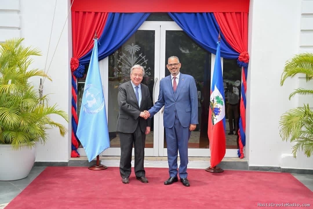 En visite en Haïti, António Guterres salue les progrès réalisés dans la lutte contre l’insécurité