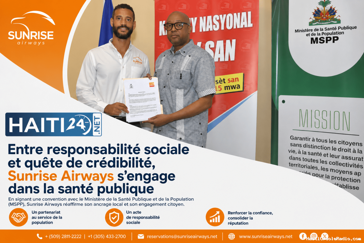 Entre responsabilité sociale et quête de crédibilité, Sunrise Airways s’engage dans la santé publique