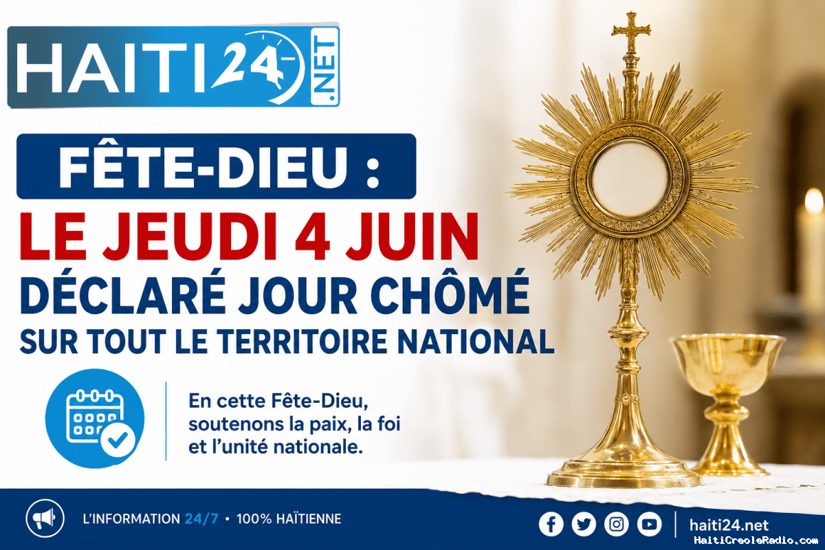 Fête-Dieu : le jeudi 4 juin déclaré jour chômé sur tout le territoire national
