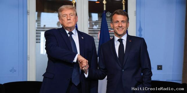 G7 à Evian : premier échange entre Donald Trump et Emmanuel Macron