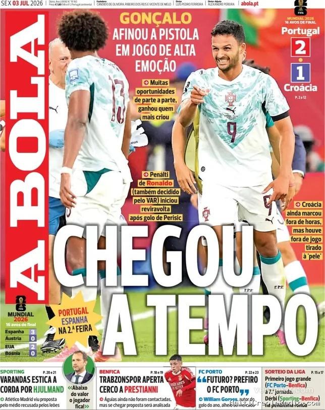 Gonçalo Ramos, le joker “arrivé juste à temps” pour qualifier le Portugal
