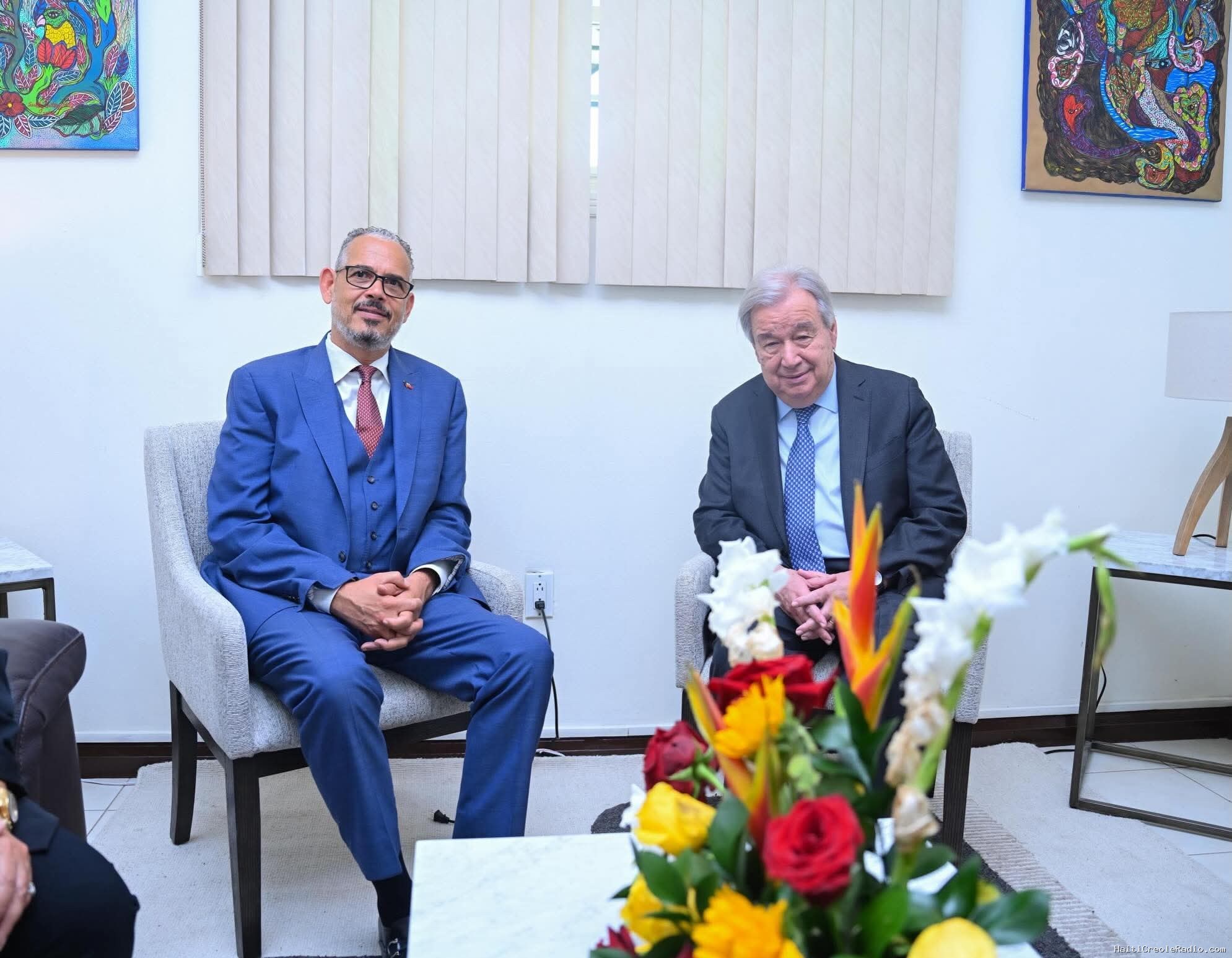 Guterres à Port-au-Prince : l’ONU décrit l’urgence, la Primature déroule son récit de stabilité
