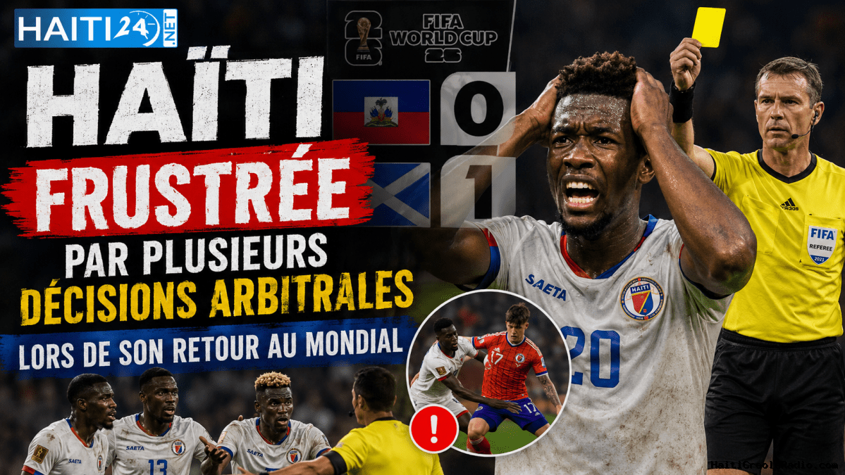 Haïti frustrée par plusieurs décisions arbitrales lors de son retour au Mondial