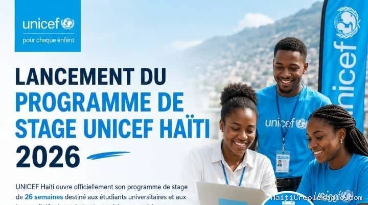 Haïti : l’UNICEF lance un programme de stage de 26 semaines pour étudiants et jeunes diplômés