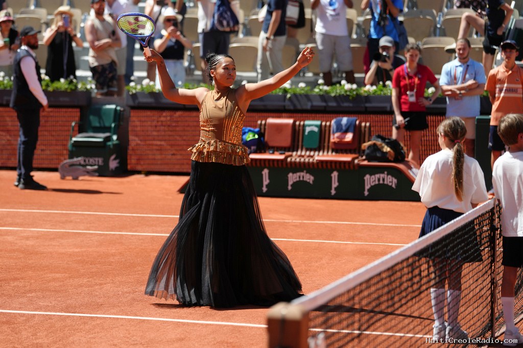 Japanese-Haitian tennis player Naomi Osaka brings couture flair to French Open opener