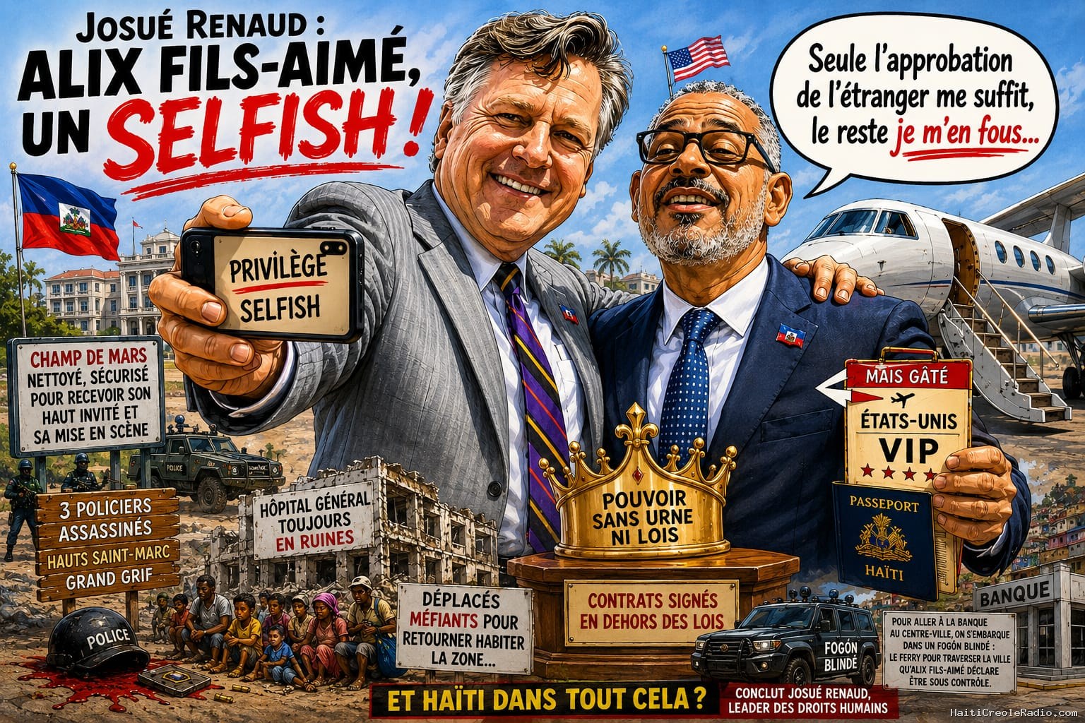 Josué Renaud : Alix Fils-Aimé, un “selfish” au Champ de Mars (audio)