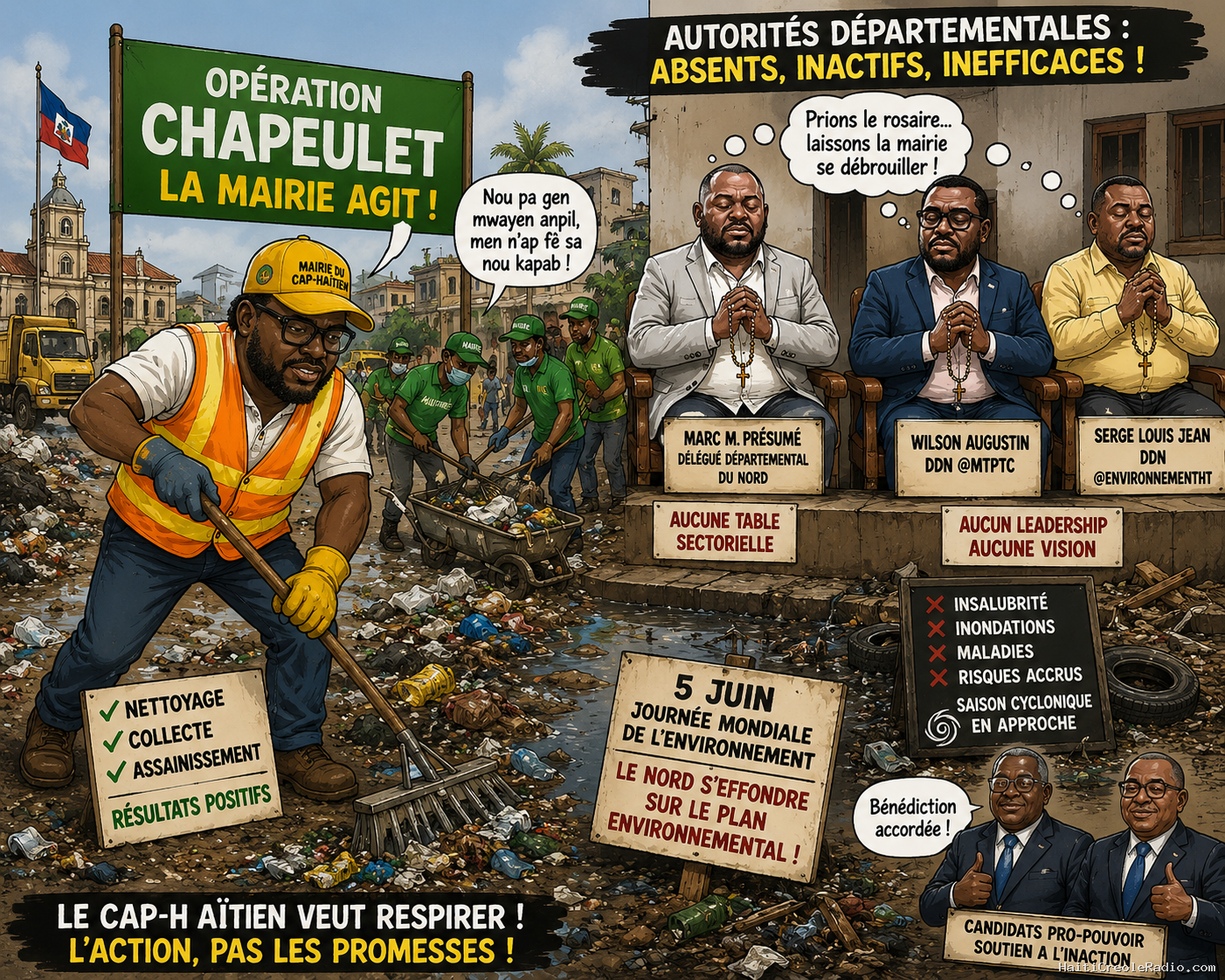 La mairie du Cap-Haïtien agit, les autorités départementales brillent par leur absence