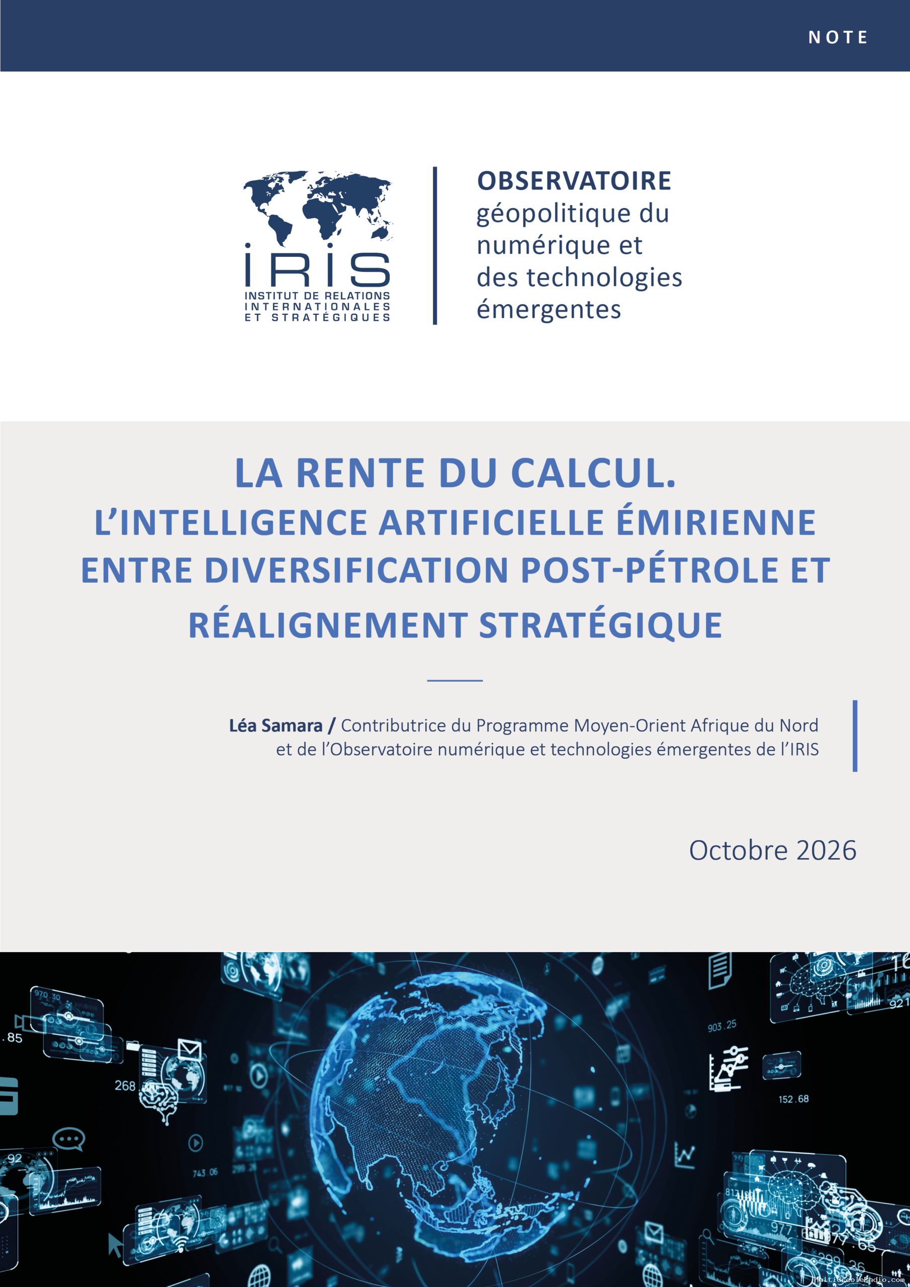 La rente du calcul. L’intelligence artificielle émirienne entre diversification post-pétrole et réalignement stratégique