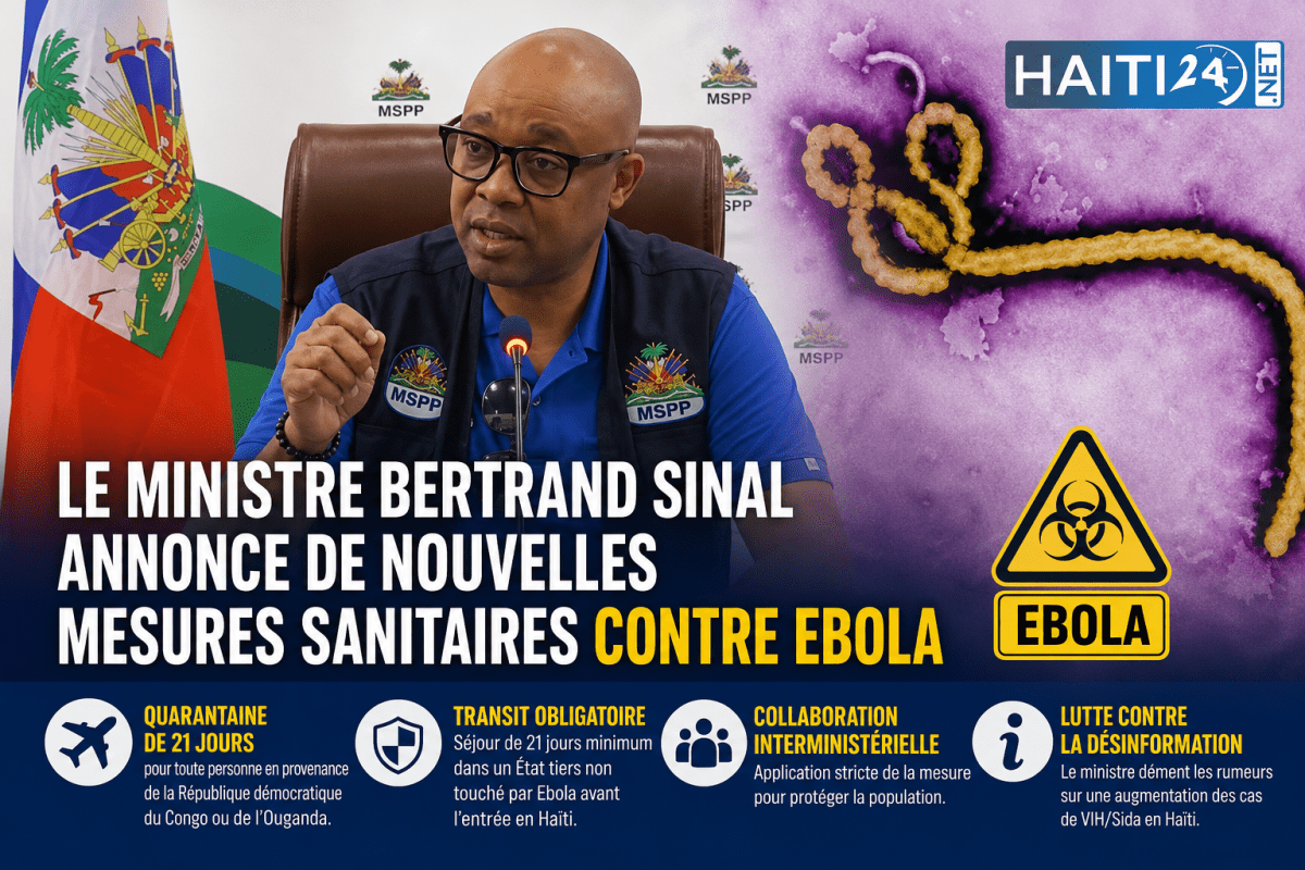 Le ministre Bertrand Sinal annonce de nouvelles mesures sanitaires contre Ebola