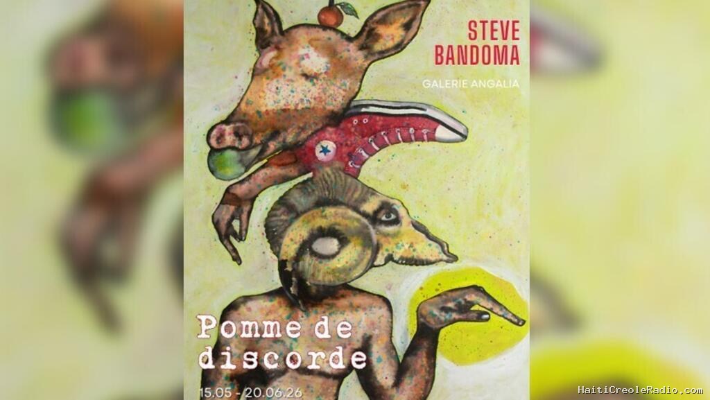 «Pomme de discorde»: une exposition politique et décalée du peintre congolais Steve Bandoma à Paris