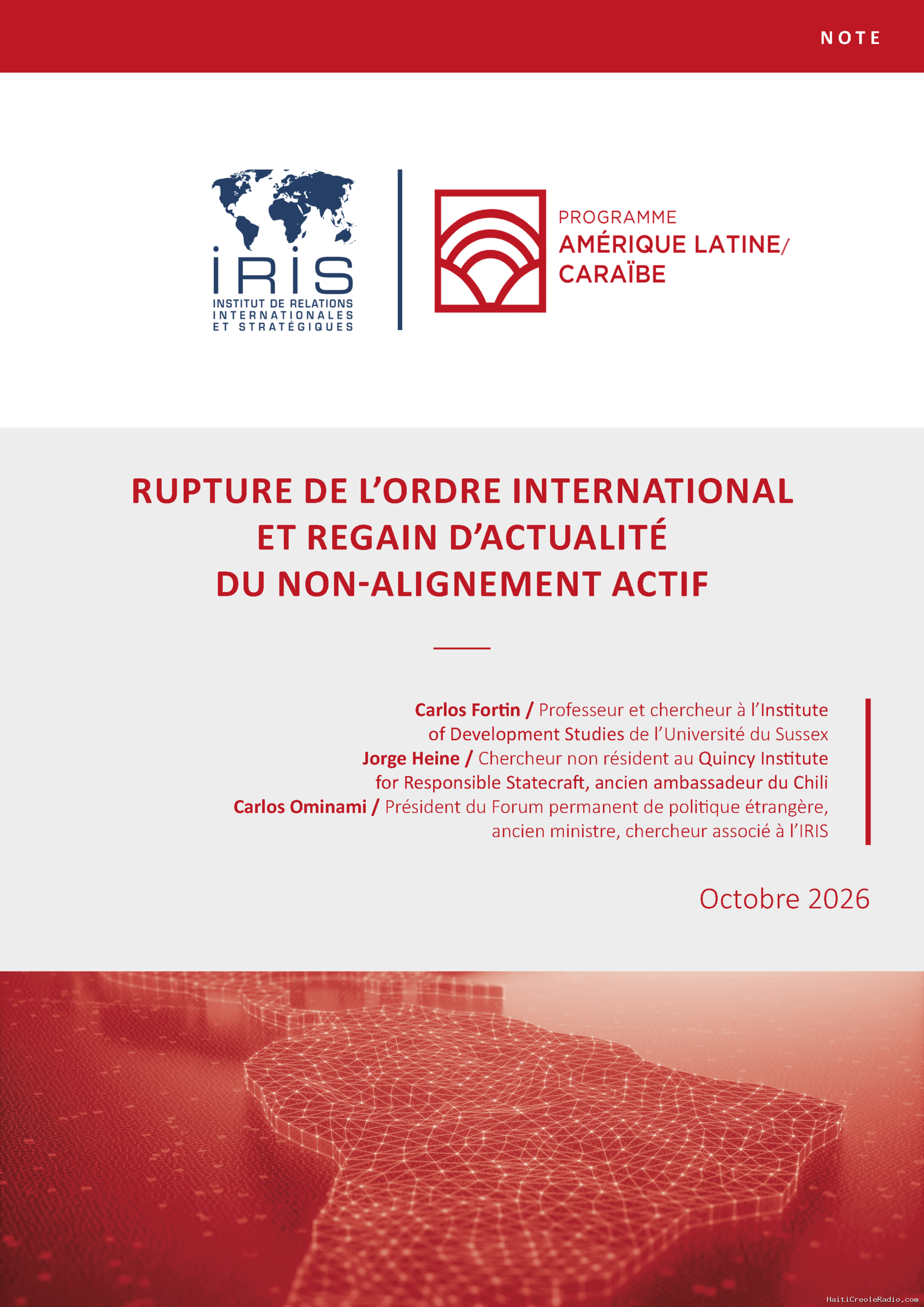Rupture de l’ordre international et regain d’actualité du non-alignement actif