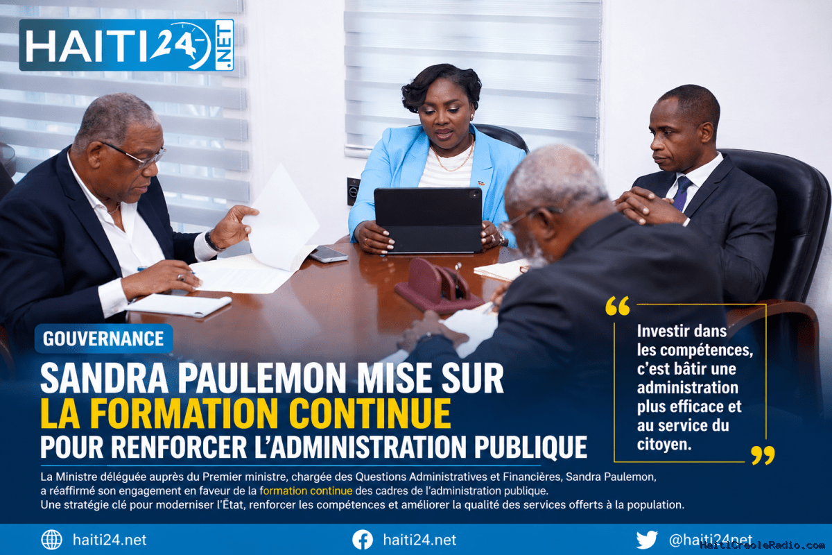 Sandra Paulemon mise sur la formation continue pour renforcer l’administration publique