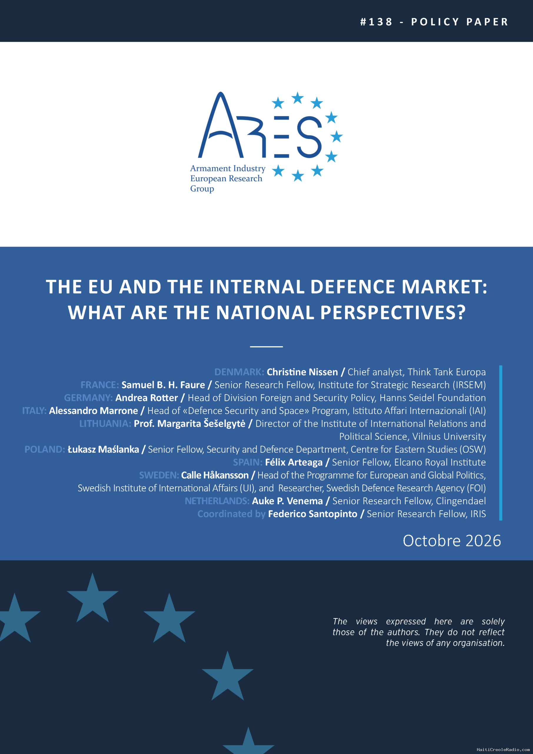 The EU and the Internal Defence Market: What Are the National Perspectives?